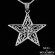 Irish Celtic Knot Star Sterling Silver Pendant