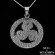 Irish Celtic Triple Spiral Symbol Knot Necklace in Silver 925
