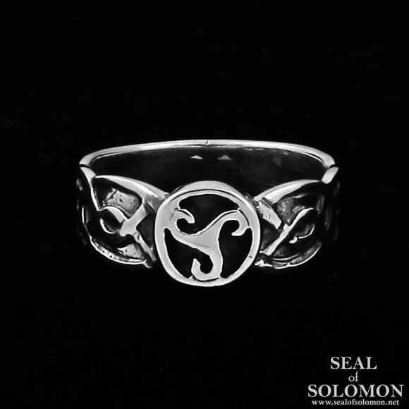 Sterling Silver Triple Spiral Ring Celtic Symbol