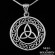 Holy Trinity Symbol Encircled With a Never Ending Celtic Knots Pendant in 925 Silver