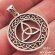 Holy Trinity Symbol Encircled With a Never Ending Celtic Knots Pendant in 925 Silver