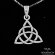 Sterling Silver Small Triquetra Necklace Celtic Knot Symbol