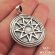 Nine-Pointed Star of Bahai Religion Necklace in Sterling Silver 1