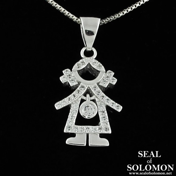 Unique Doll Shaped Pendant Made Out of 925 Sterling Silver 1