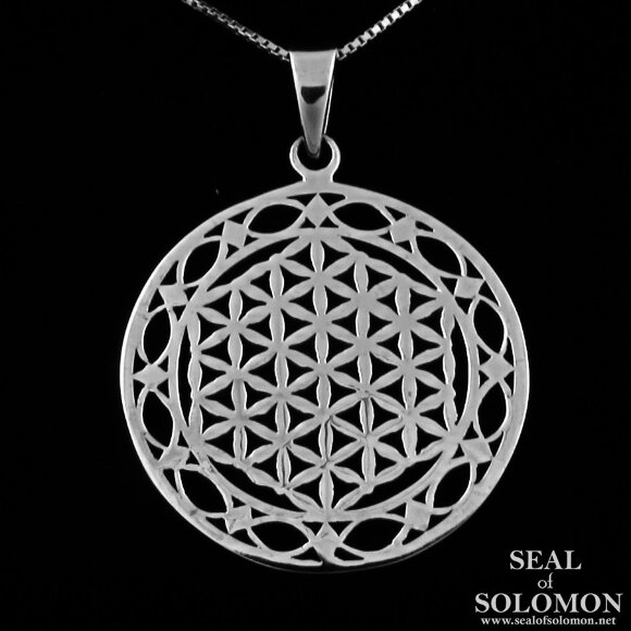 925 Silver Sacred Flower of Life Symbol Necklace
