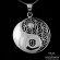 Flower of Life And Yin Yang Symbol Necklace in Silver 925