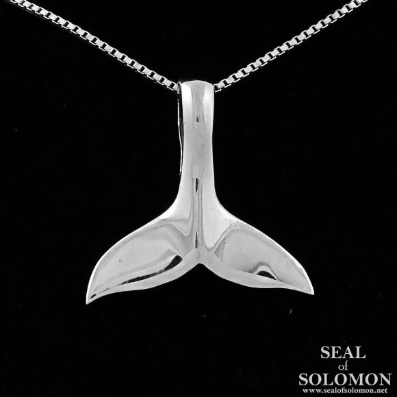 925 Silver Small Whale Tail Necklace 1