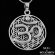 Ohm on Flower of Life Pendant in Sterling Silver 925