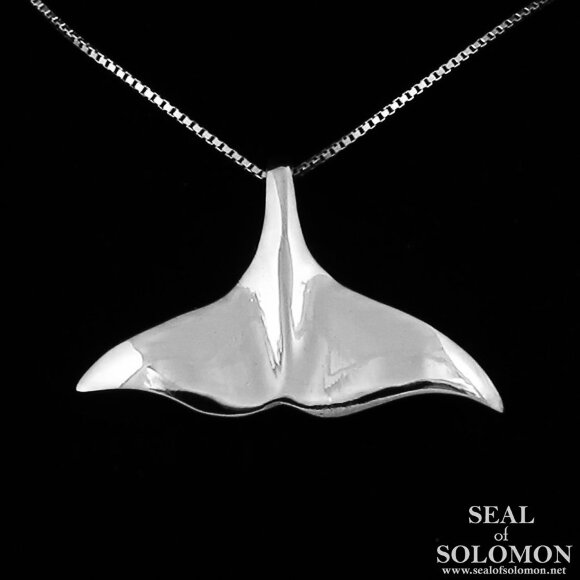 925 Sterling Silver Whale Tail Pendant 1