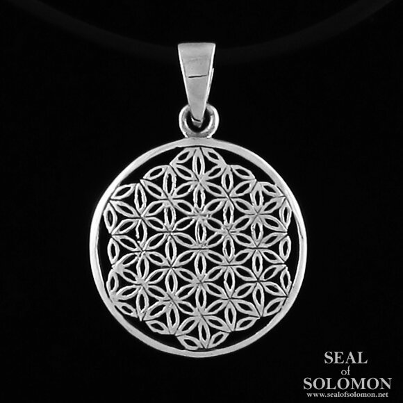 The Flower of Life Sacred Geometry Necklace in Silver 925