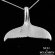 Large Whale Tail 925 Silver Necklace Pendant 1