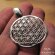 The Flower of Life Symbol Large Pendant in Sterling Silver