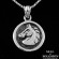 Stunning Round Horse Head Pendant Made Out of Sterling Silver 1