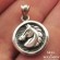 Stunning Round Horse Head Pendant Made Out of Sterling Silver 1