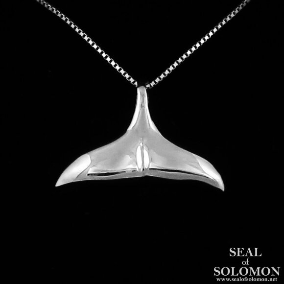 Whale Tail Necklace in Sterling Silver 1