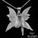 Stunning Sitting Fairy Pendant With Large Wings Made Out of Sterling Silver 1