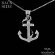 Sterling Silver Anchor On Sailor Rope Necklace 1