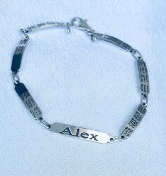 Personalized Hebrew Bracelet with 72 Names of God 