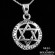 Shema Israel with Star of David Necklace in Silver 925
