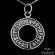 Sterling Silver Runes Runic Letters Circle Necklace