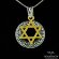 Sterling Silver Shema Israel With Gold Plated Star of David Necklace