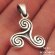 925 Sterling Silver Threefold Spiral Celtic Holy Trinity Knot Symbol Pendant