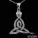 Double Snake Holy Trinity of God Symbol - Trinity Knot Necklace in Silver 925