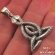 Double Snake Holy Trinity of God Symbol - Trinity Knot Necklace in Silver 925