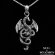 Dragon Pendant With Stretched Wings Made Out of Sterling Silver 1